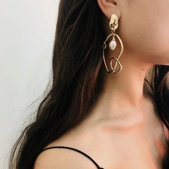 Lagom Studio Jewelry - 💕Last One Faux Pearl Gold Earrings